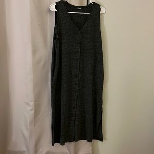 Gray Old Navy Button Up Dress